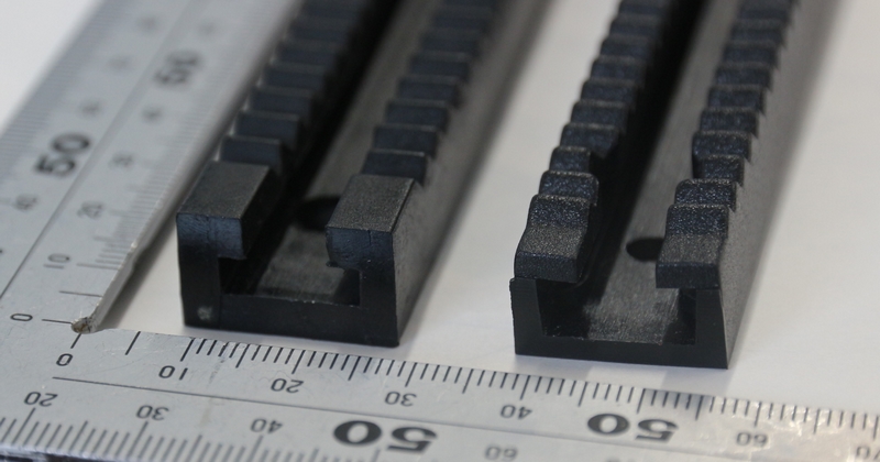 Gear rail for strecher mounting
